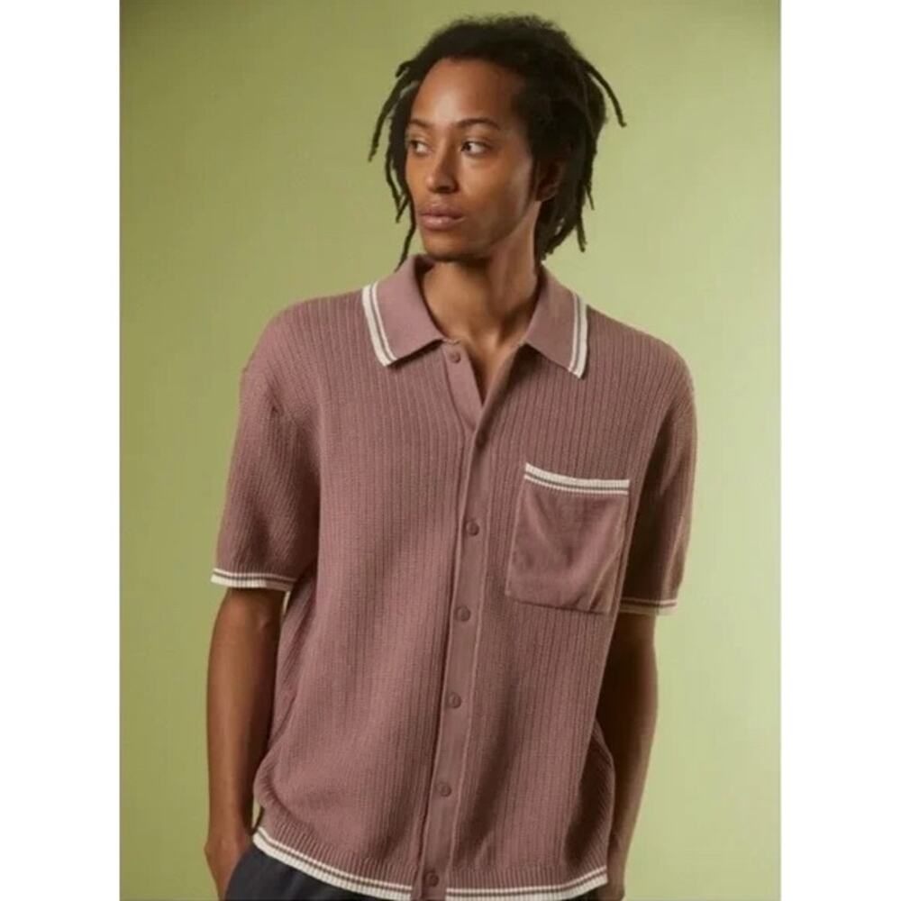 STANDARD CLOTH Refine Button-up Polo Sweater XXL